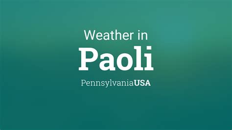 noaa weather paoli pa