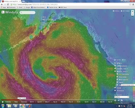 noaa wind gust map