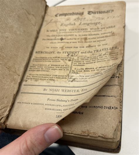 noah webster dictionary 1806