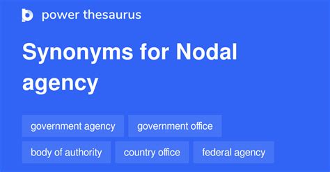 nodal agency meaning in english