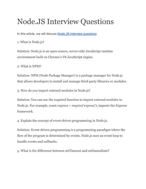 node js and express js interview questions