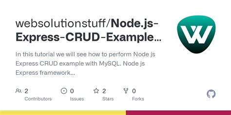 node js crud example with mysql github