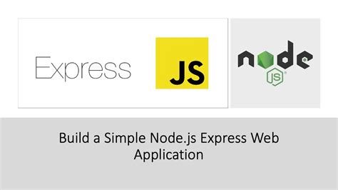 node js express web application tutorial