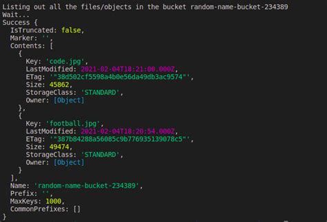 Node Js List S3 Buckets