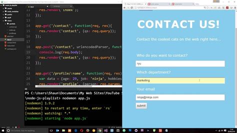 node js post request example