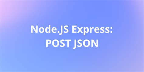 nodejs express post data