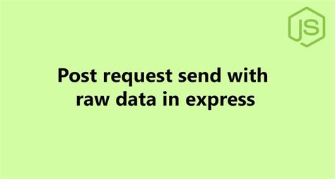 nodejs express send post request
