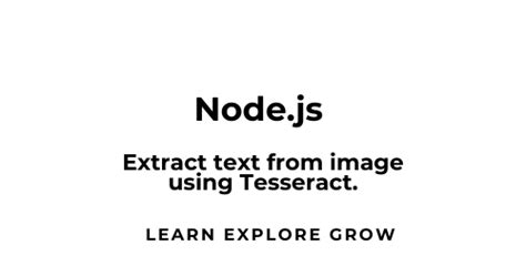 nodejs extract text from image