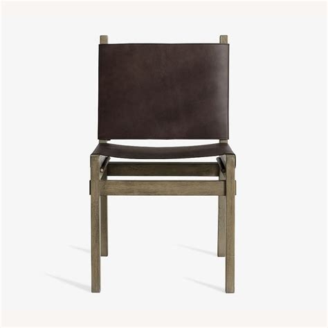 Noe Leather Sling Dining Chair Pottery Barn