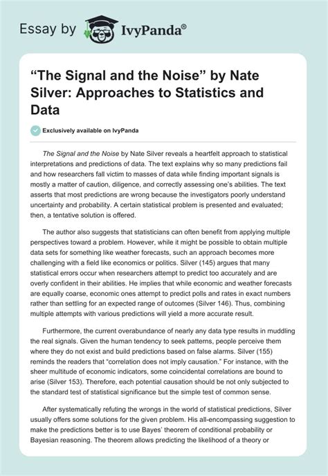 noise and signal essay