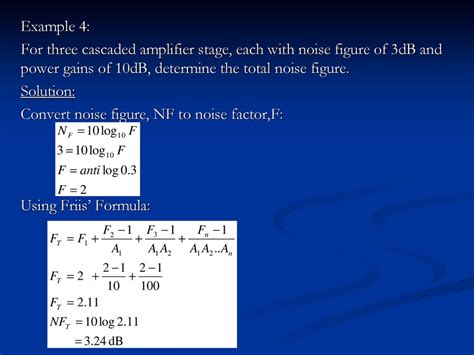 Noise Figure Calculation Example