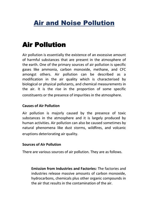 noise pollution notes pdf