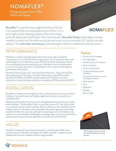 Nomaflex Expansion Joint Data Sheet