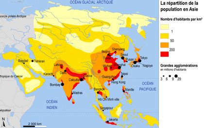 nombre d'habitants en asie