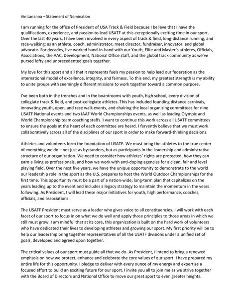 nomination sample statements example pdf