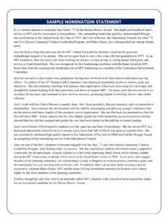 nomination statement example