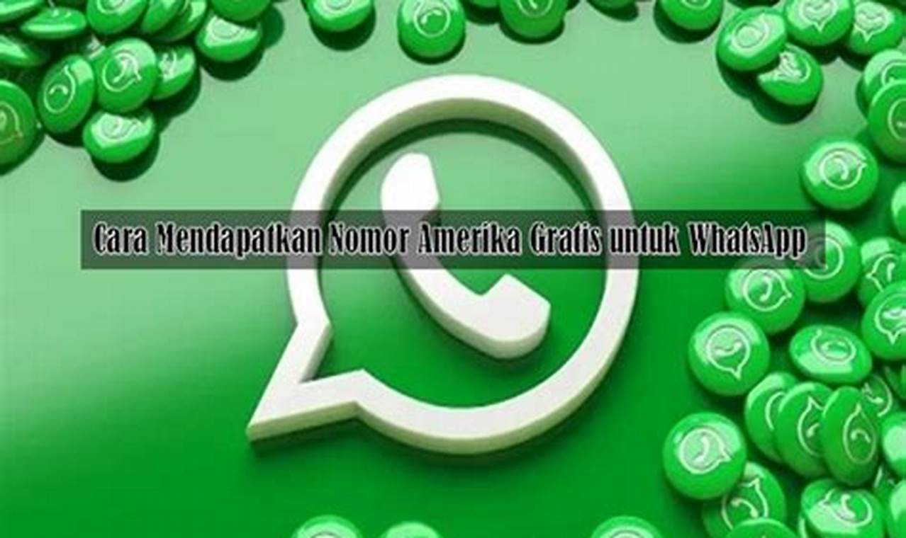 Nomor Amerika Gratis untuk WhatsApp: Cara Mendapatkan dan Menggunakannya