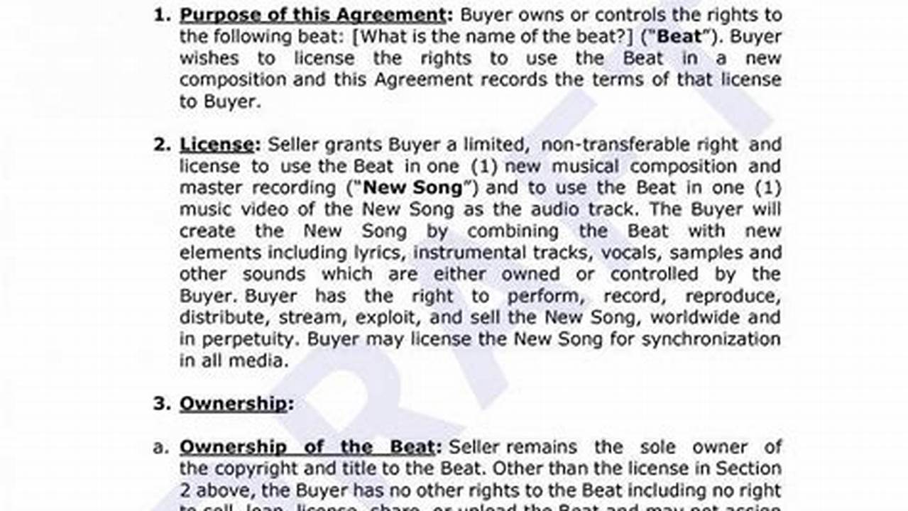 What is a Non-Exclusive Beat Contract?