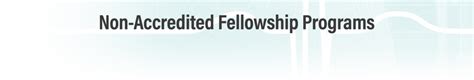 non acgme accredited fellowship programs