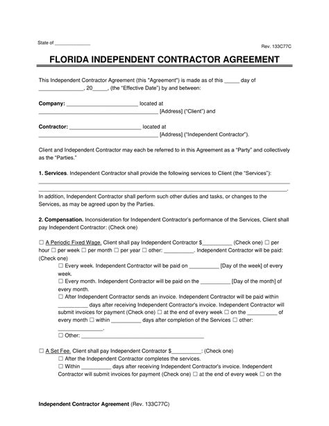 non compete independent contractor florida