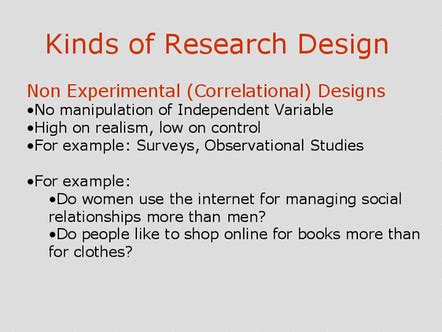 non experimental research design example quantitative