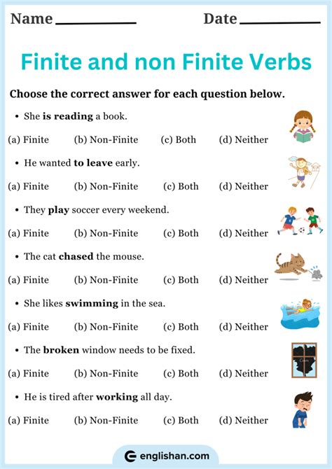 non finite verbs exercises for class 8 with answers questions online