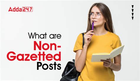 non gazetted post meaning