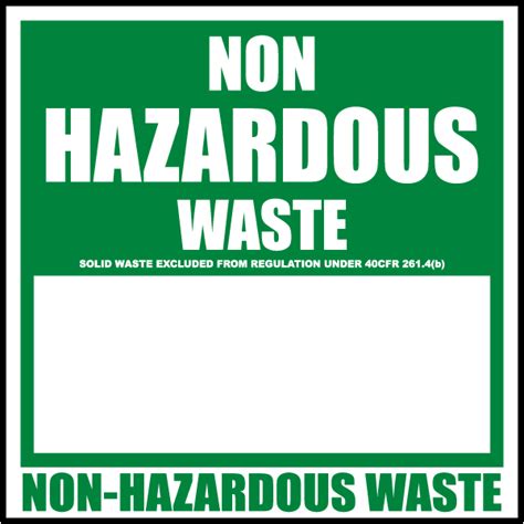 Non Hazardous Waste Stickers