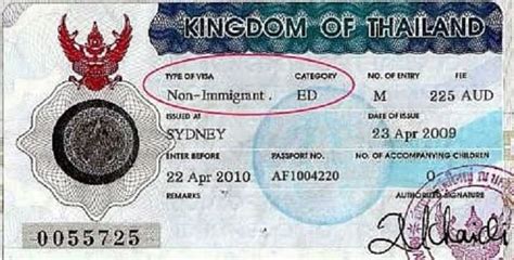 non immigrant ed visa thailand