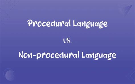 non procedural language examples