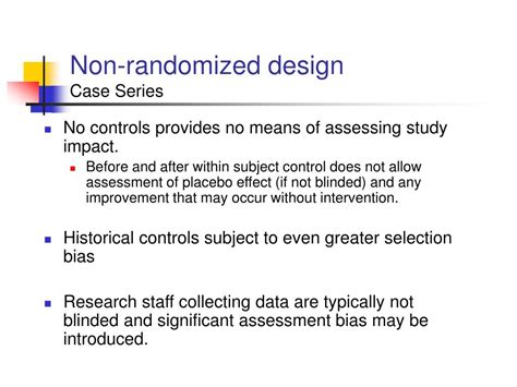 non randomized trial example