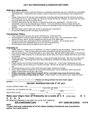 Non Refundable Reservation Fee