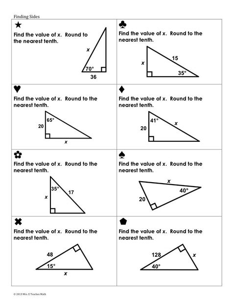 non right triangle trig worksheet
