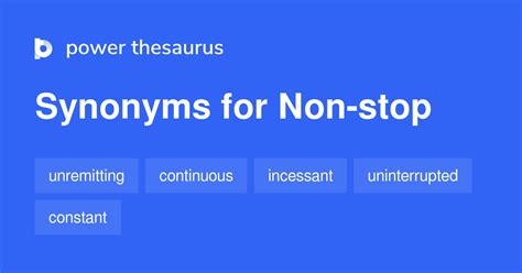 non stop formal synonym