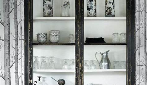 Wire vitrineskab i sort metal Nordal vitrineskab 167x90 cm