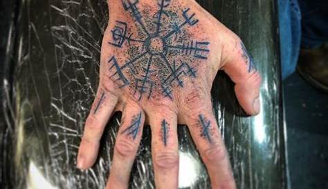 Nordic Compass Hand Tattoo 70 Viking Designs For Men Vegvisir Ink Ideas