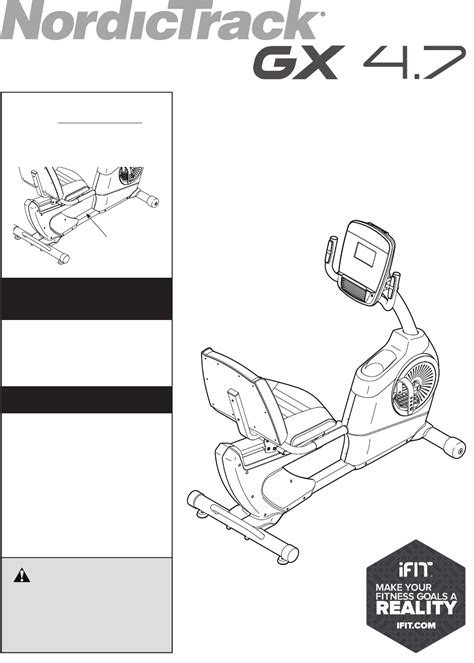 NordicTrack Gx 4.4 Pro Bike English Manual