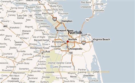 Norfolk Virginia Map Usa
