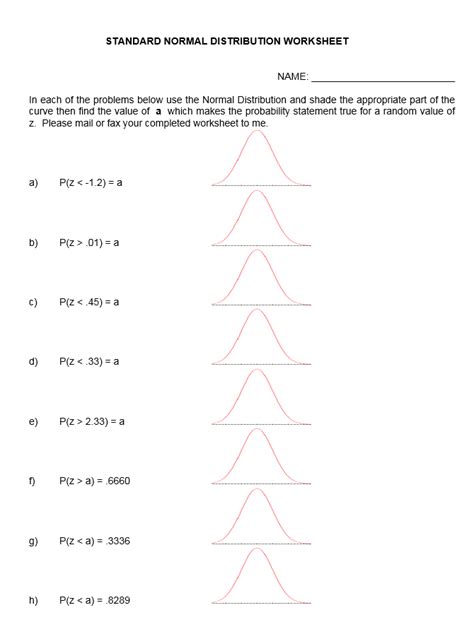 normal distribution practice problems with answers