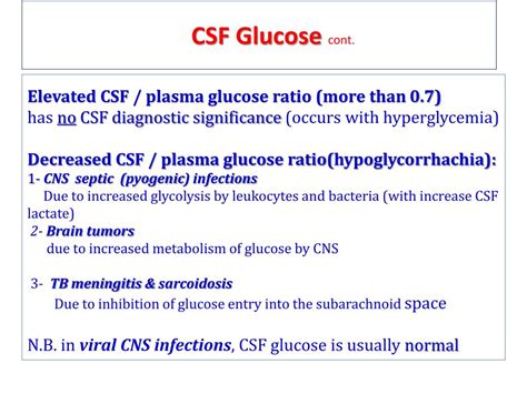 normal glucose and protein levels in csf