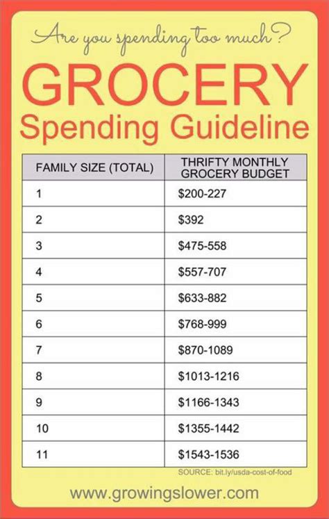 normal grocery budget for 3