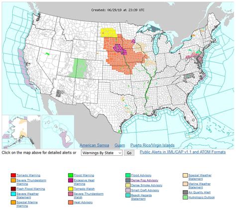 normal national weather service warnings