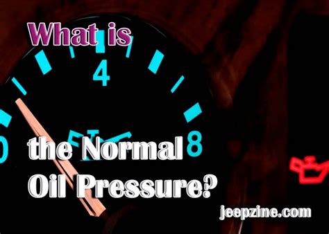 Normal Oil Pressure Psi