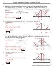 normal probabilities practice problems pdf
