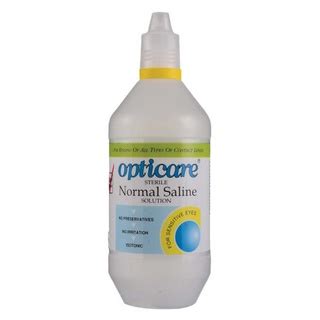normal saline and contact lenses