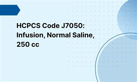 Normal Saline Solution Hcpcs Code