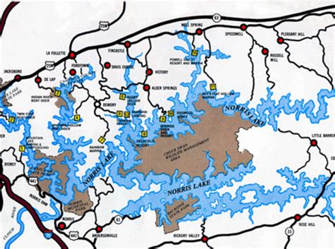 norris lake tennessee map