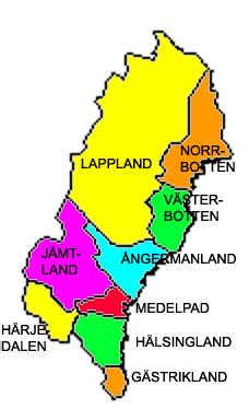 Norra Norrland Karta Karta Mellersta