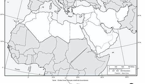 North Africa Southwest Asia And Central Asia Blank Map , , Physical