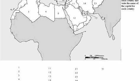 Quia North Africa, Southwest and Central Asia Map Quiz 1213